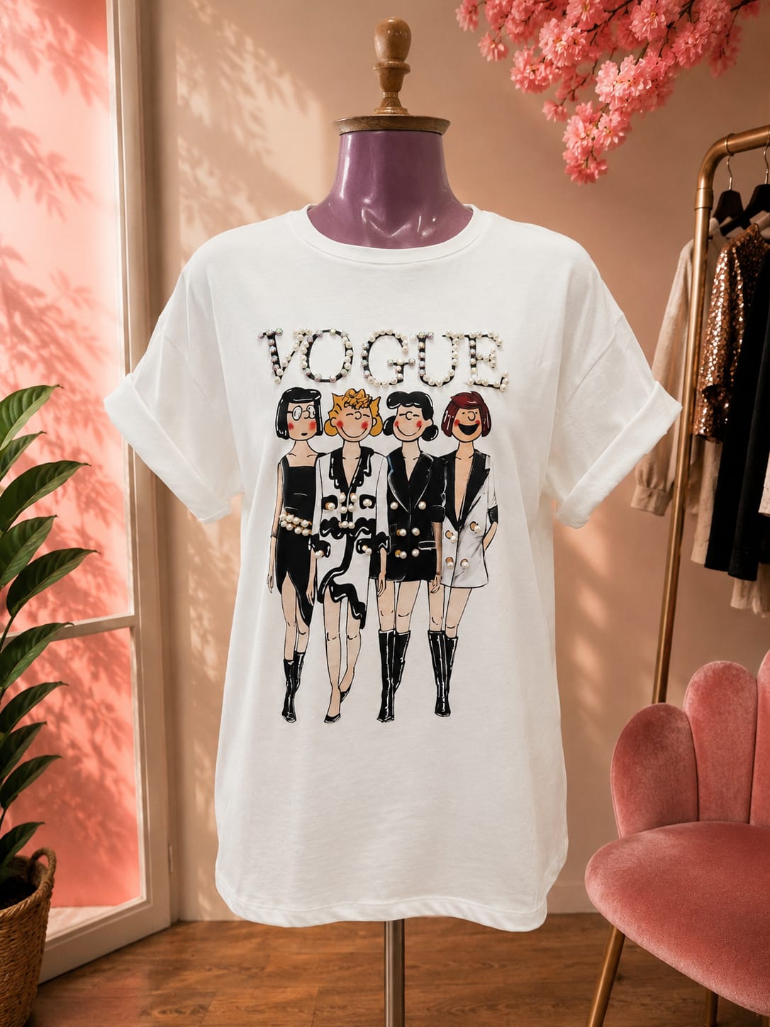 Playera perla chic