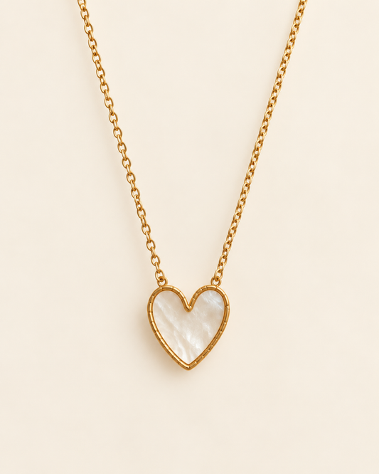 Collar corazón nácar