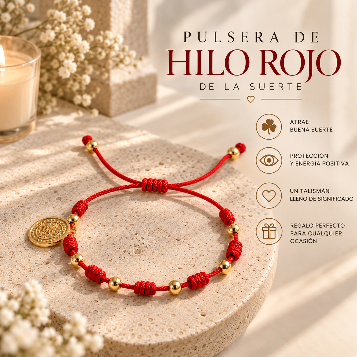 Hilos rojo y negro
