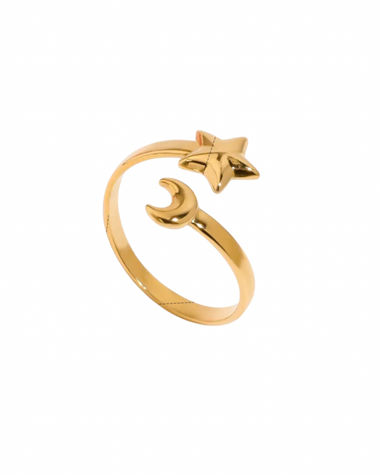 Estrella y luna ring