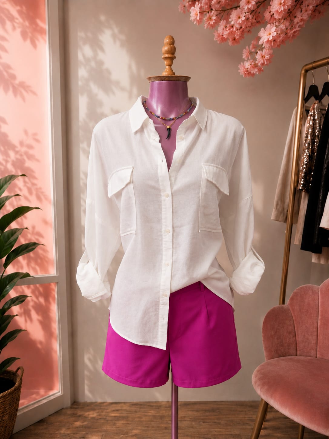 Short Fucshia Glam